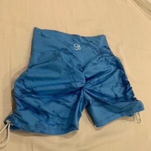 Bombshell Sportswear Blue Marble Shorts